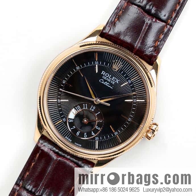 EW Rolex Cellini Log GMT Function Day and Night Function 39 mm Diameter Watch