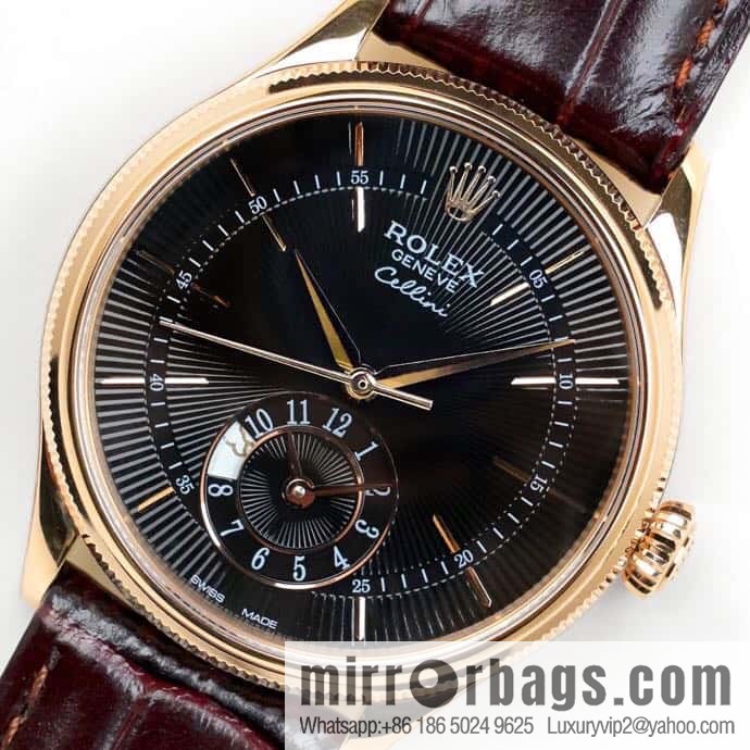 EW Rolex Cellini Log GMT Function Day and Night Function 39 mm Diameter Watch