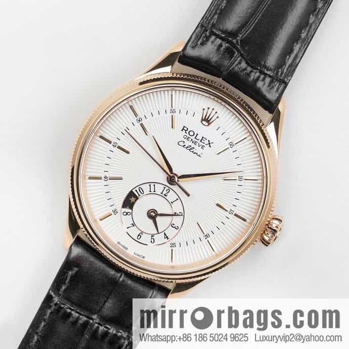 EW Rolex Cellini Log GMT Function Day and Night Function 39 mm Diameter Watch