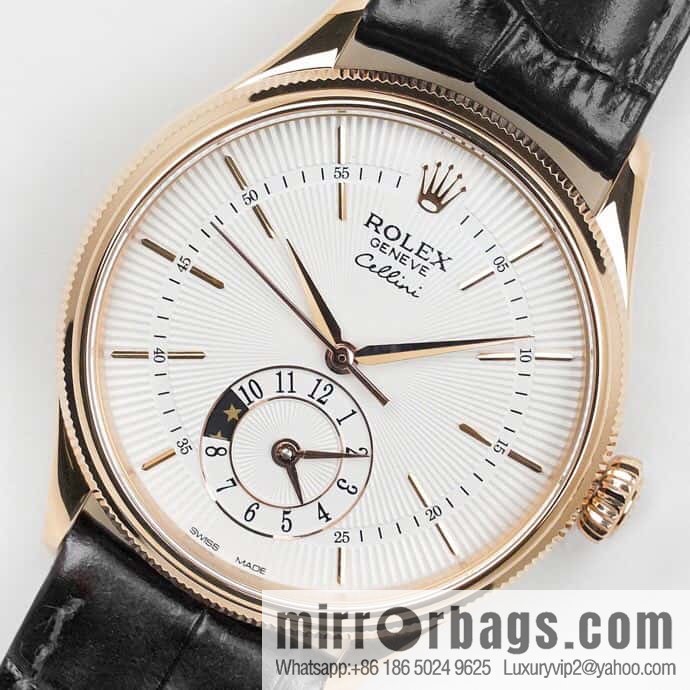 EW Rolex Cellini Log GMT Function Day and Night Function 39 mm Diameter Watch