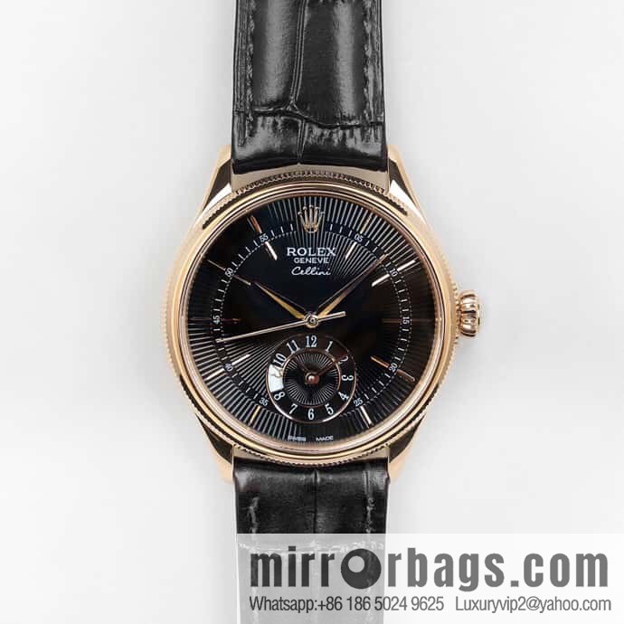 EW Rolex Cellini Log GMT Function Day and Night Function 39 mm Diameter Watch