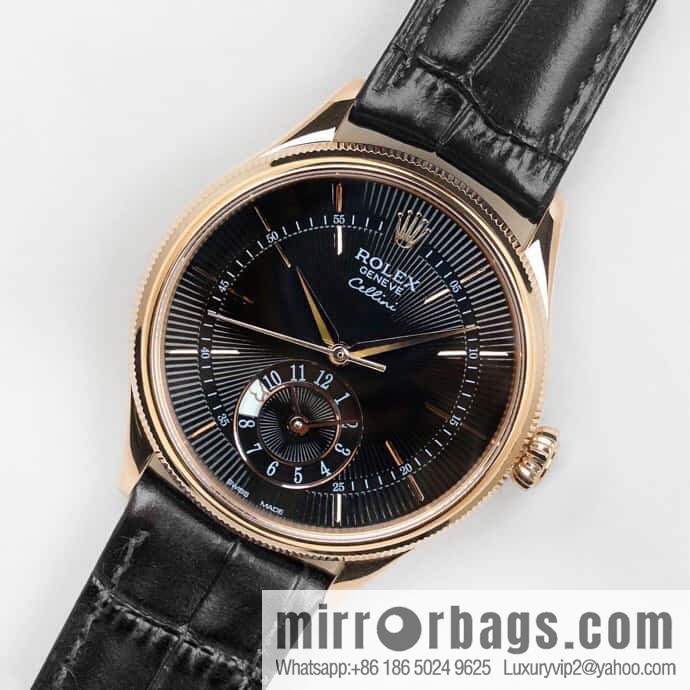 EW Rolex Cellini Log GMT Function Day and Night Function 39 mm Diameter Watch