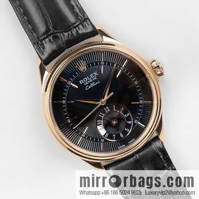 EW Rolex Cellini Log GMT Function Day and Night Function 39 mm Diameter Watch