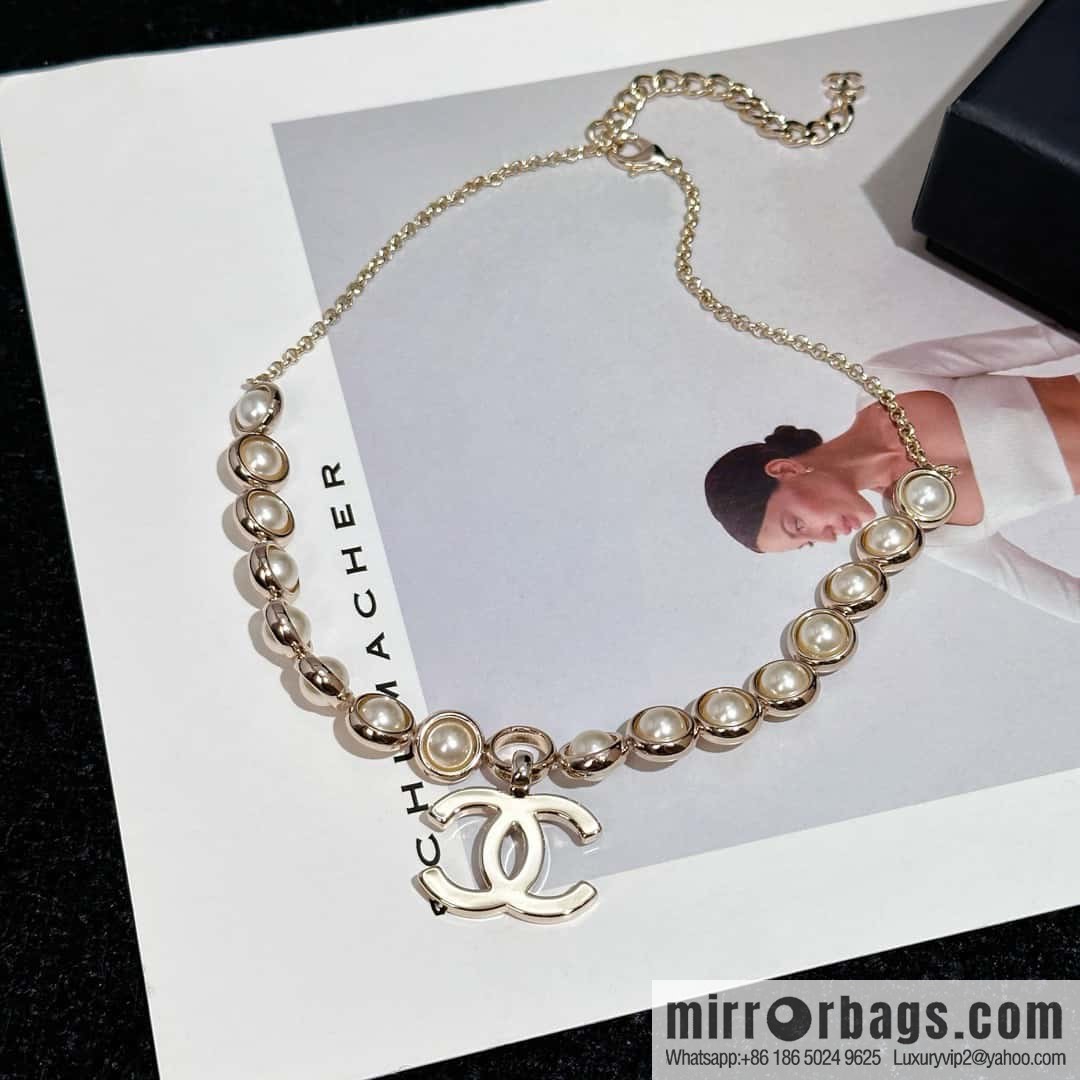 ❗️New ❗️ Chanel necklace ☀️ new ☑️ Chanel double c pearl necklace ☀️