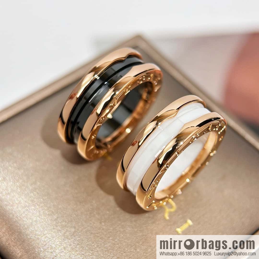 ❗Classic explosion ❗ narrow version ☀ BVLGARI narrow black and white ceramic ring ☀ ☀️