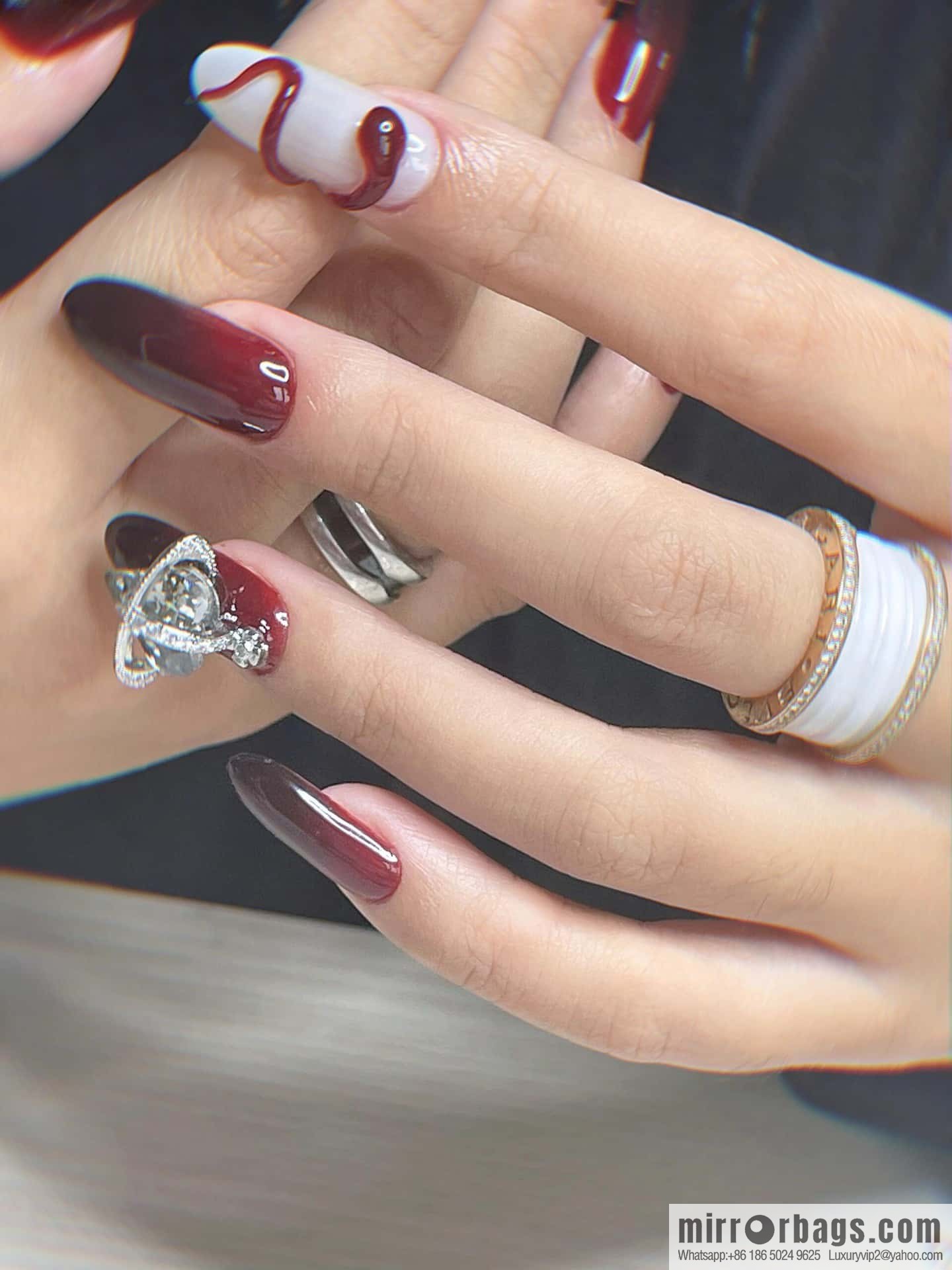 ❗Classic explosion ❗ with diamond ☀ BVLGARI with diamond black and white ceramic ring ☀