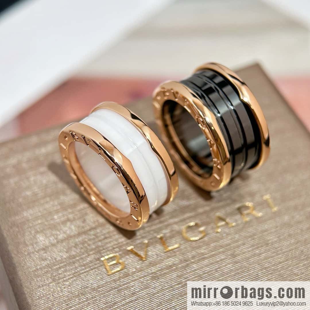 ❗Classic explosion ❗ with diamond ☀ BVLGARI with diamond black and white ceramic ring ☀