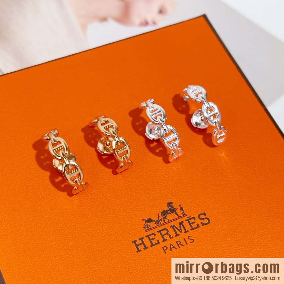 ❗️New ❗️ New ☑️ Hermès HERMES smooth pig nose stud earrings