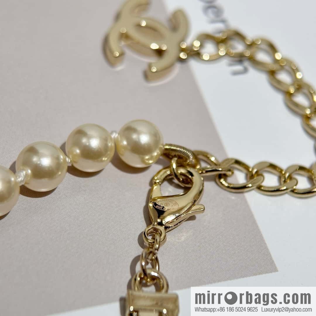 ❗️New ❗️ Chanel necklace ☀️ new ☑️ Chanel double c pearl necklace ☀️