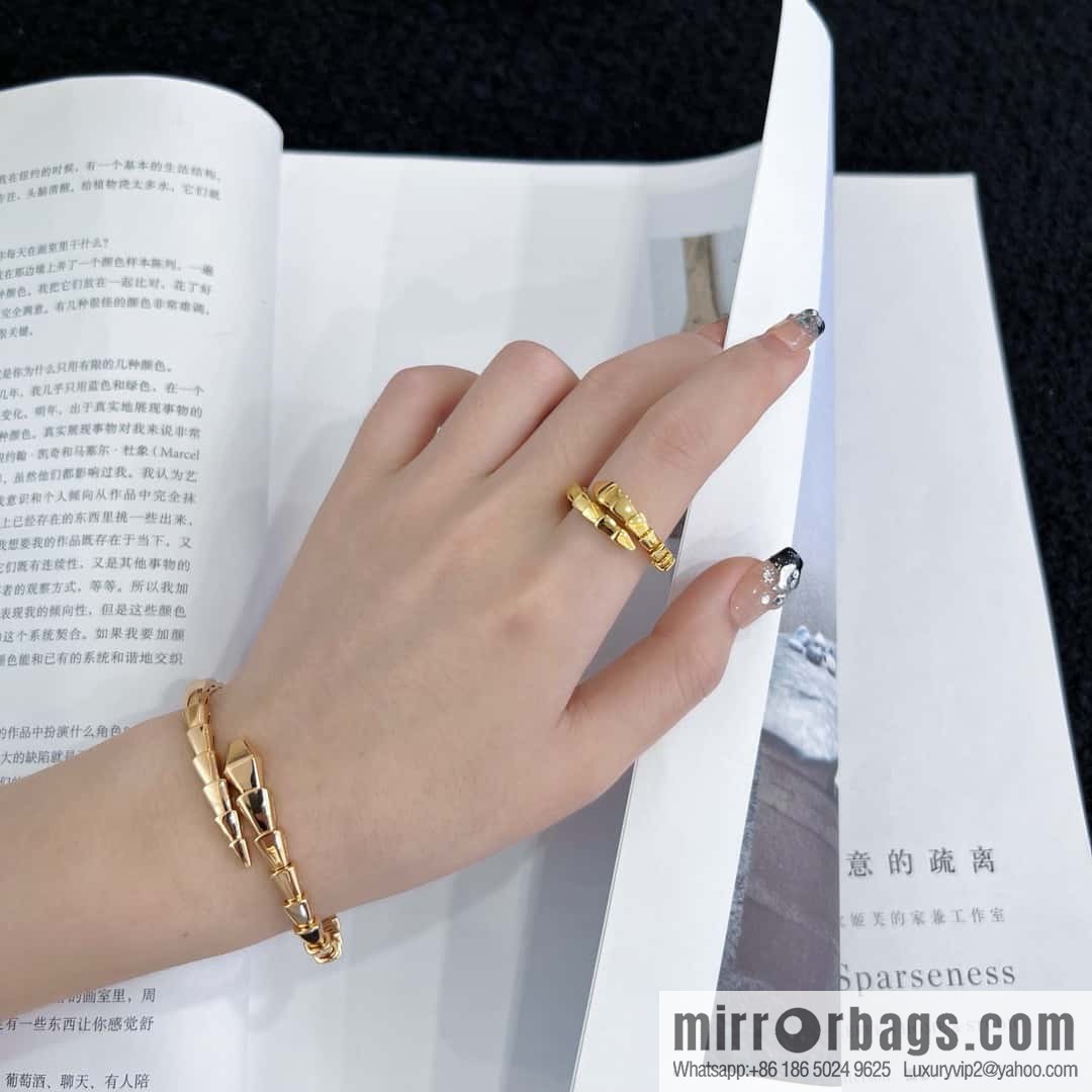 ❗️ New ❗️ ☀ Seiko version A ☀ BVLGARI glossy snake bone ring ☀
