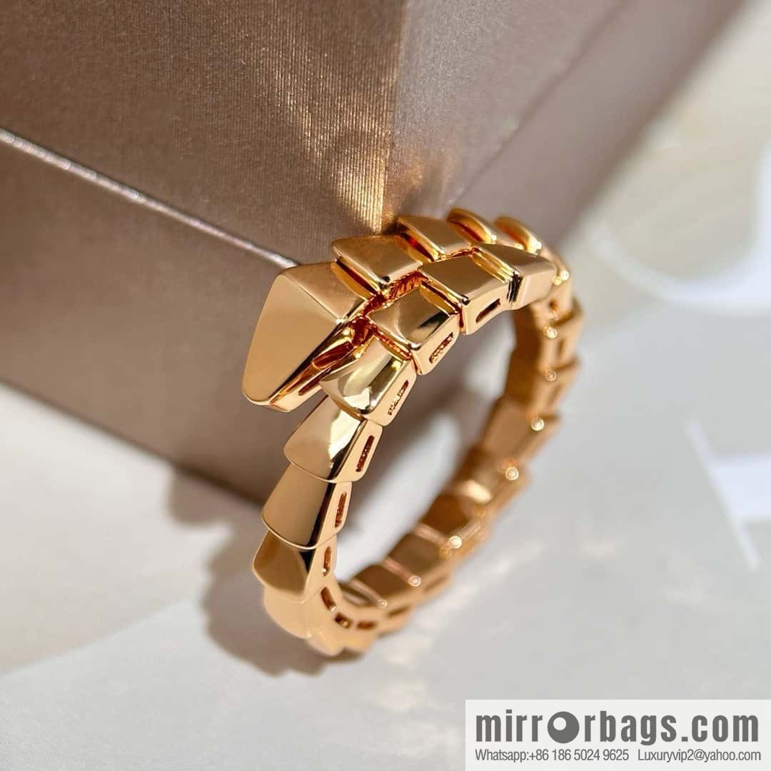 ❗️ New ❗️ ☀ Seiko version A ☀ BVLGARI glossy snake bone ring ☀