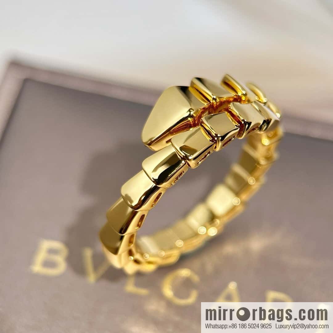 ❗️ New ❗️ ☀ Seiko version A ☀ BVLGARI glossy snake bone ring ☀