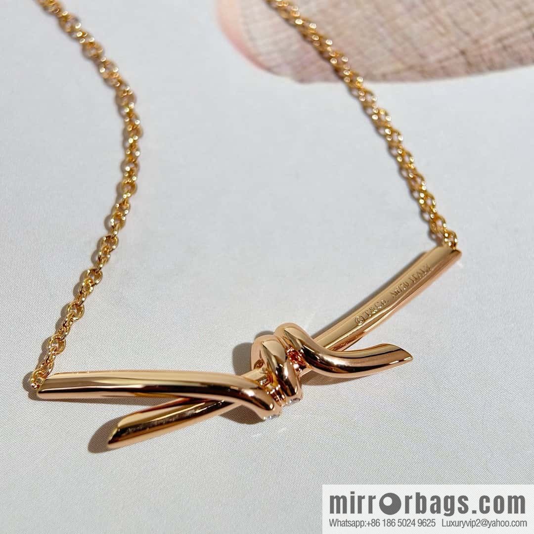 ❗️New ❗️ New ☑️ Tiffany & Co. Tiffany knot full diamond necklace