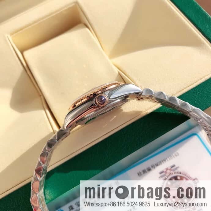 ROLEX-Rolex Diary Women's Natural Diamond Watch with Swiss ETA-2671 Movement