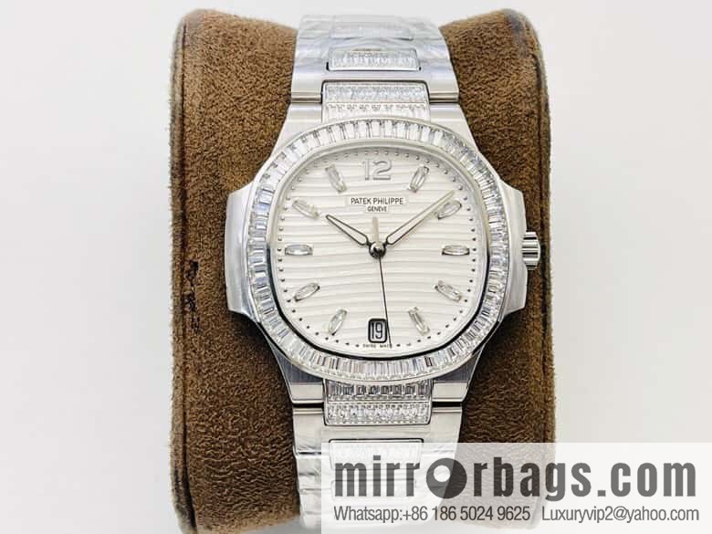 PP Patek Philippe customized 9015 to 324 S automatic integrated winding mechanical movement 7014 Ladies Nautilus limited edition series watch