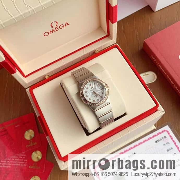 Omega/OMEGA Model 123.15.27.60 Constellation Four Generations Eternal Classic Real Diamond Cla1376 Quartz Movement Watch