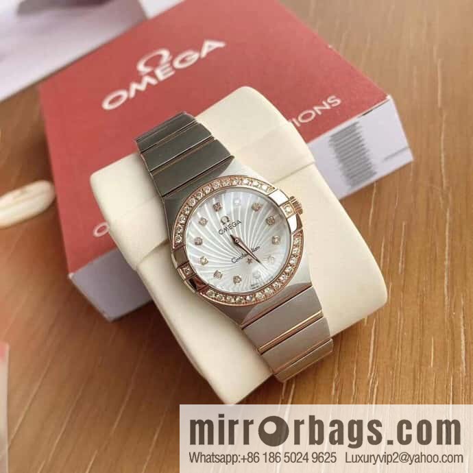 Omega/OMEGA Model 123.15.27.60 Constellation Four Generations Eternal Classic Real Diamond Cla1376 Quartz Movement Watch