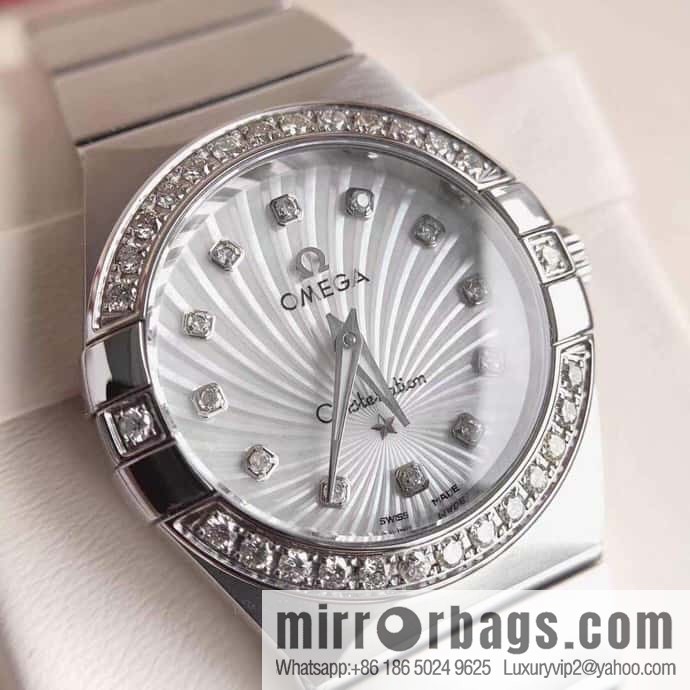 Omega/OMEGA Model 123.15.27.60 Constellation Four Generations Eternal Classic Real Diamond Cla1376 Quartz Movement Watch