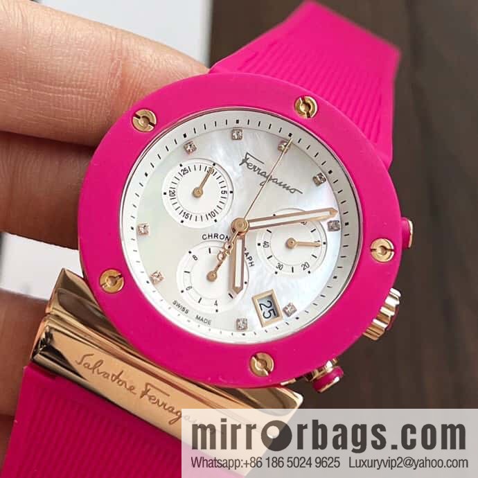 Ferragamo's new sports gender-neutral watch can be worn by men and women in 40mm.