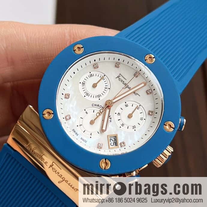 Ferragamo's new sports gender-neutral watch can be worn by men and women in 40mm.