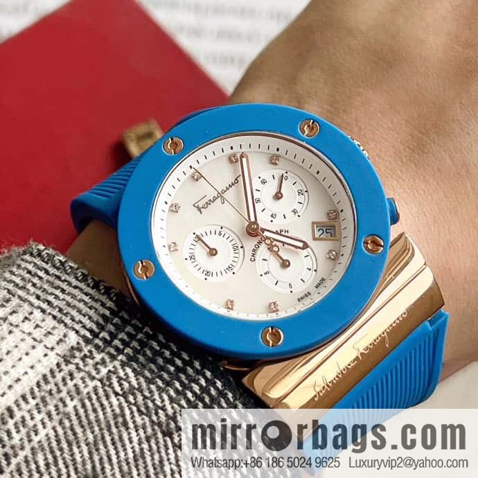 Ferragamo's new sports gender-neutral watch can be worn by men and women in 40mm.