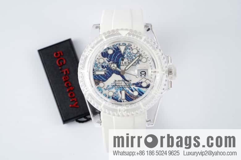 55G. Factory Rolex's Phantomlab Modified Masterpiece Imported Crystal Original Model 3135 Movement Watch