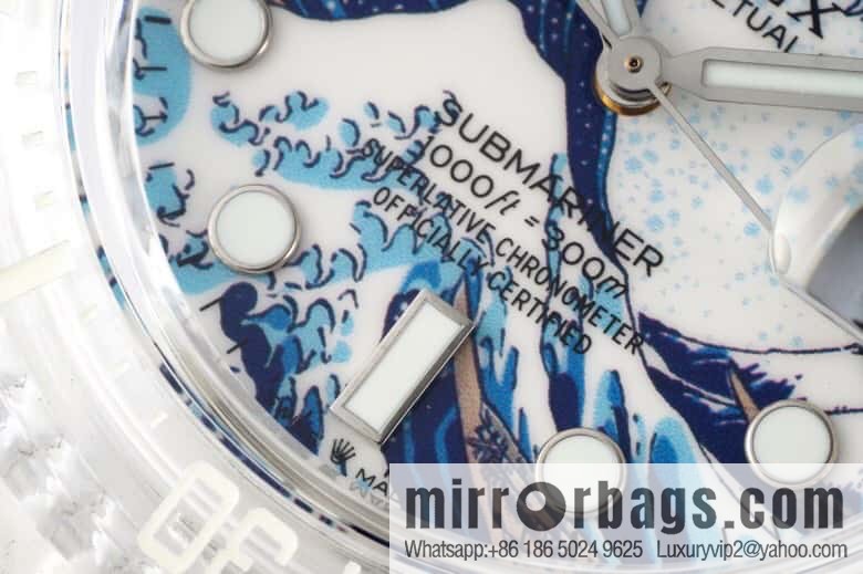 55G. Factory Rolex's Phantomlab Modified Masterpiece Imported Crystal Original Model 3135 Movement Watch