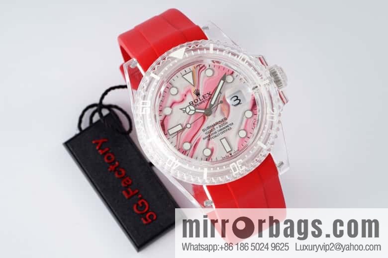 55G. Factory Rolex's Phantomlab Modified Masterpiece Imported Crystal Original Model 3135 Movement Watch