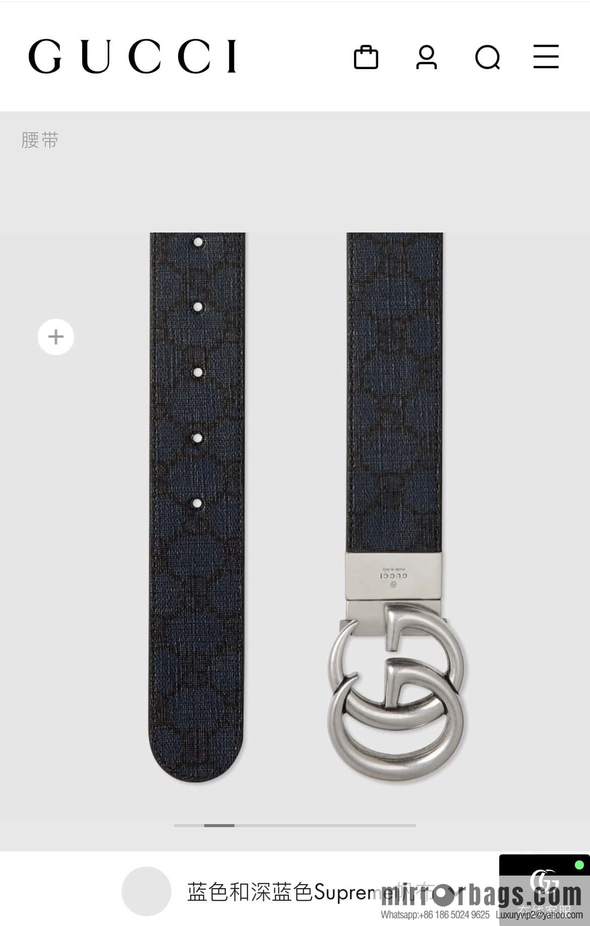 🅿Original leather purchasing grade GG Marmont series double-sided belt, model number 627055.