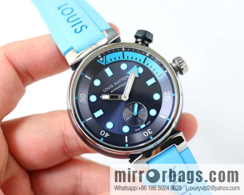 LV Super Supernatural Mechanical Watch Tambour Street Diver Chronograph - Self-made, 46mm and Fine