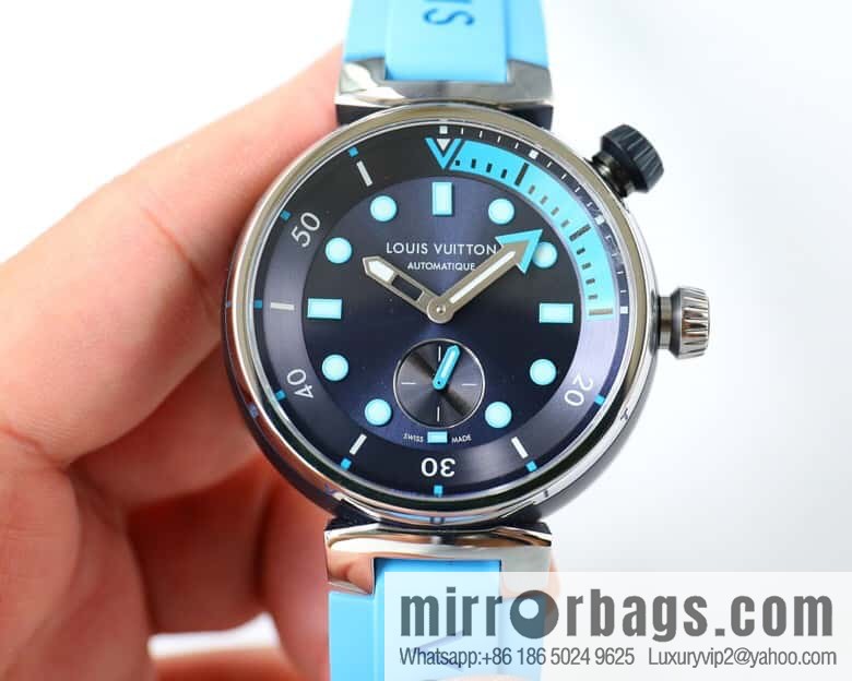 LV Super Supernatural Mechanical Watch Tambour Street Diver Chronograph - Self-made, 46mm and Fine