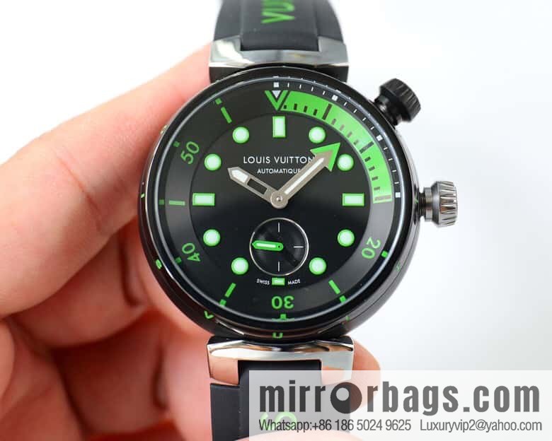 LV Super Supernatural Mechanical Watch Tambour Street Diver Chronograph - Self-made, 46mm and Fine