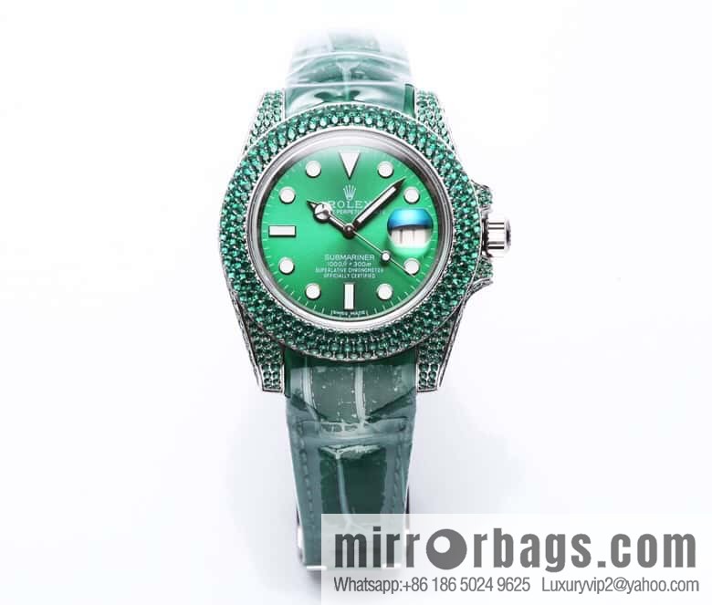Rolex Gypsy Watch Submariner Dense Diamond Special 3135 Automatic Blue Oil Silk Movement Watch