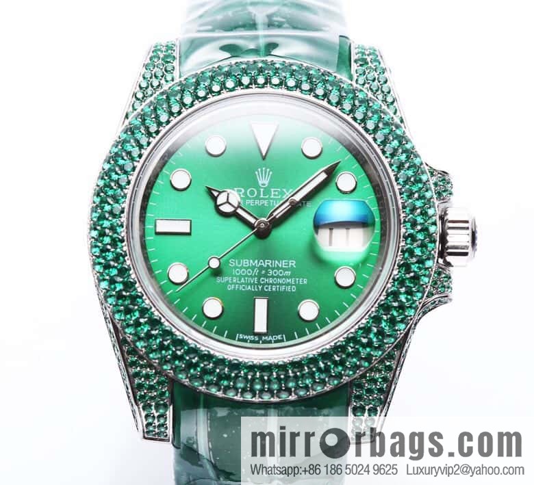 Rolex Gypsy Watch Submariner Dense Diamond Special 3135 Automatic Blue Oil Silk Movement Watch
