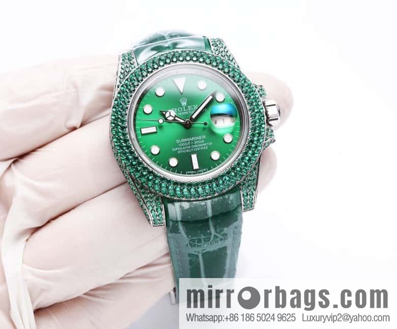 Rolex Gypsy Watch Submariner Dense Diamond Special 3135 Automatic Blue Oil Silk Movement Watch
