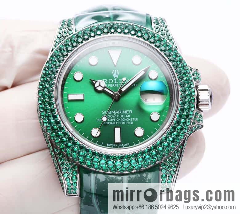 Rolex Gypsy Watch Submariner Dense Diamond Special 3135 Automatic Blue Oil Silk Movement Watch