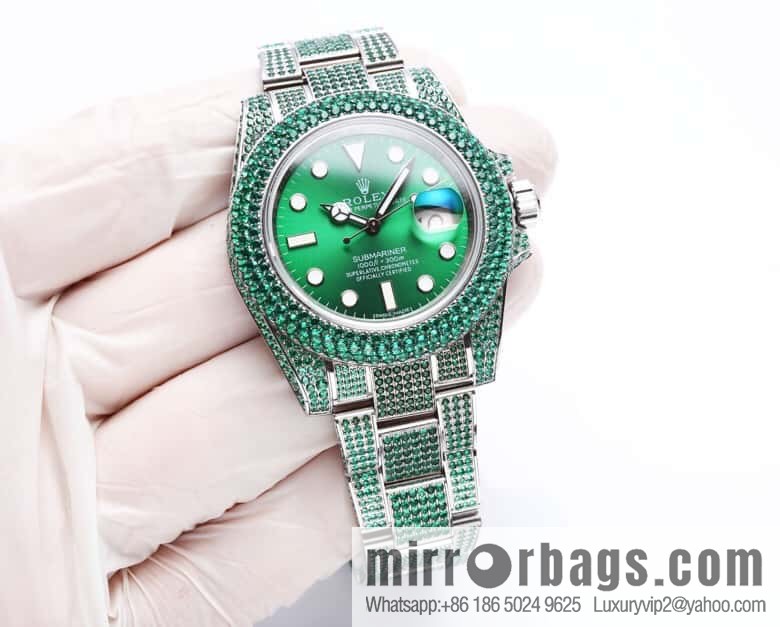 Rolex Gypsy Watch Submariner Dense Diamond Special 3135 Automatic Blue Oil Silk Movement Watch