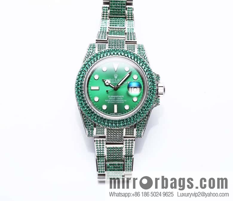 Rolex Gypsy Watch Submariner Dense Diamond Special 3135 Automatic Blue Oil Silk Movement Watch