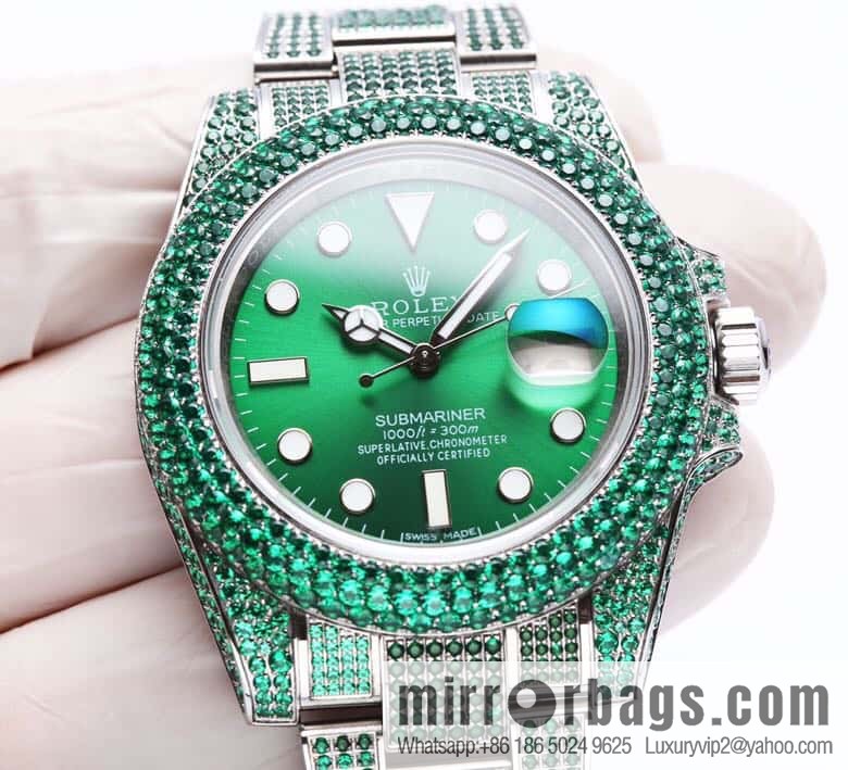 Rolex Gypsy Watch Submariner Dense Diamond Special 3135 Automatic Blue Oil Silk Movement Watch