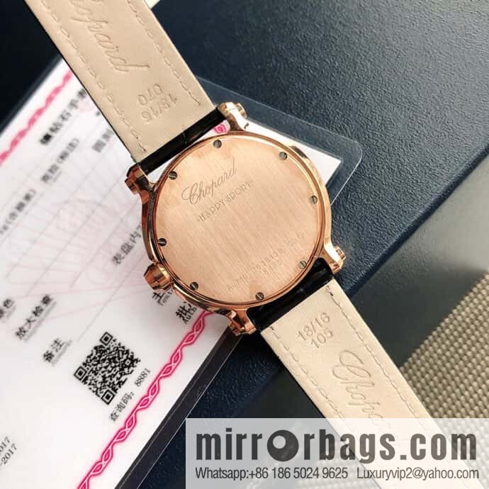 High-end hard goods Chopard HAPPY DIAMONDS happy diamond series natural pearl shell dial case inlaid with 38 VS1.8 South African natural real diamonds ETA-955.112 for original movement watch