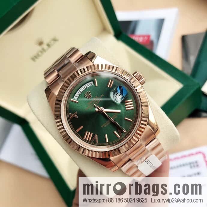Rolex log type, the whole body is wrapped in 18k gold, the watch diameter is 41mm, and the original Swiss eta-2836 movement watch is loaded.