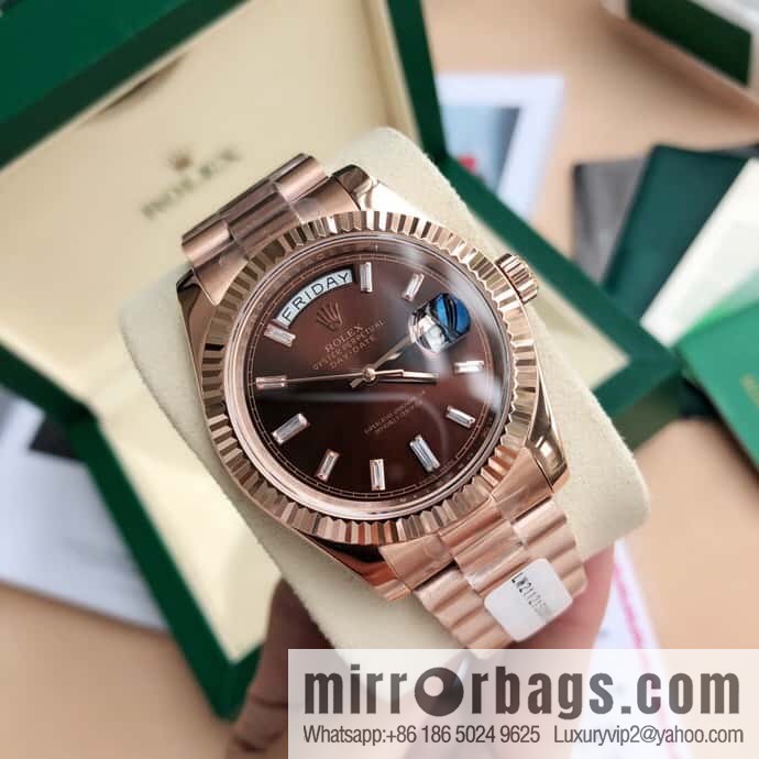 Rolex log type, the whole body is wrapped in 18k gold, the watch diameter is 41mm, and the original Swiss eta-2836 movement watch is loaded.