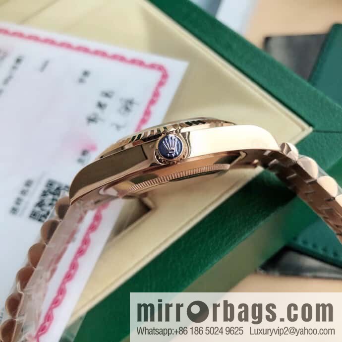 Rolex log type, the whole body is wrapped in 18k gold, the watch diameter is 41mm, and the original Swiss eta-2836 movement watch is loaded.