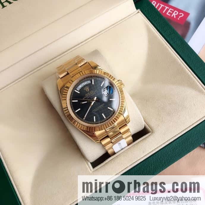 Rolex log type, the whole body is wrapped in 18k gold, the watch diameter is 41mm, and the original Swiss eta-2836 movement watch is loaded.