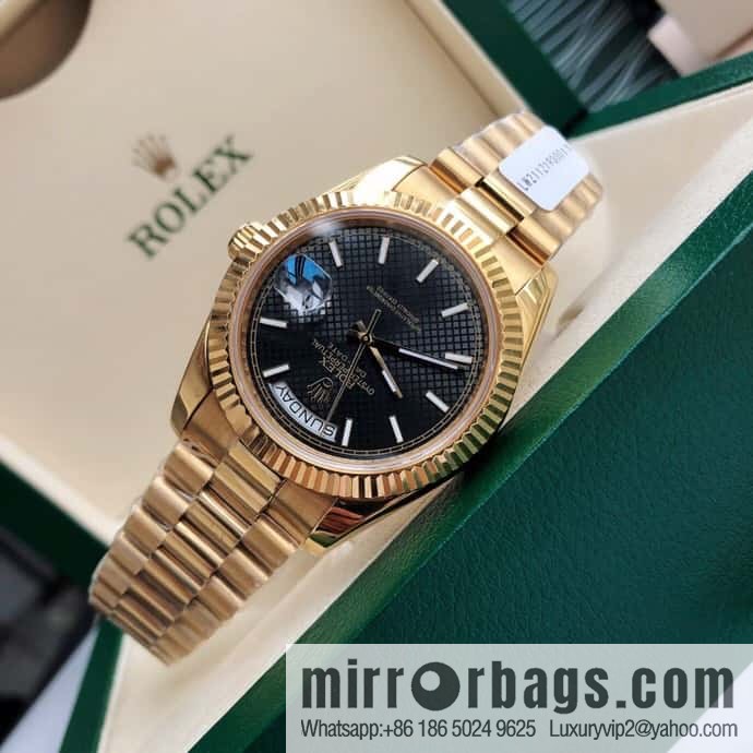 Rolex log type, the whole body is wrapped in 18k gold, the watch diameter is 41mm, and the original Swiss eta-2836 movement watch is loaded.