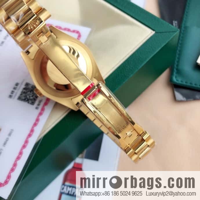 Rolex log type, the whole body is wrapped in 18k gold, the watch diameter is 41mm, and the original Swiss eta-2836 movement watch is loaded.