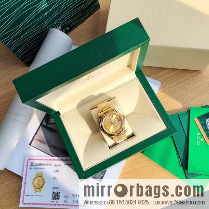 Rolex log type, the whole body is wrapped in 18k gold, the watch diameter is 41mm, and the original Swiss eta-2836 movement watch is loaded.