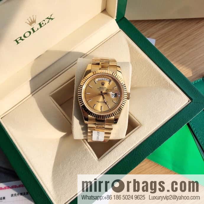 Rolex log type, the whole body is wrapped in 18k gold, the watch diameter is 41mm, and the original Swiss eta-2836 movement watch is loaded.