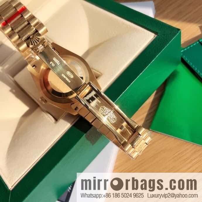 Rolex log type, the whole body is wrapped in 18k gold, the watch diameter is 41mm, and the original Swiss eta-2836 movement watch is loaded.