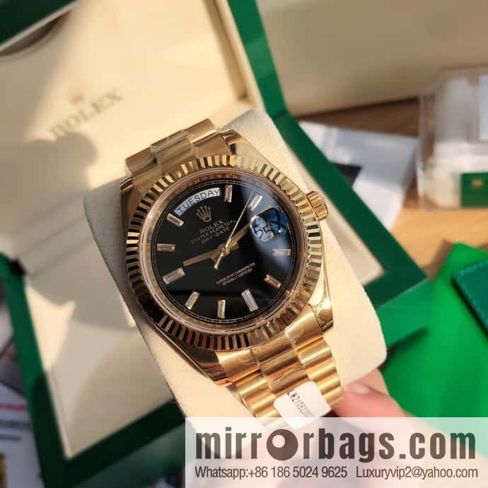 Rolex log type, the whole body is wrapped in 18k gold, the watch diameter is 41mm, and the original Swiss eta-2836 movement watch is loaded.